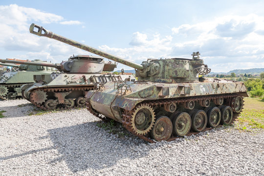 Old abandoned tank, after war in Croatia
