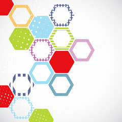 Abstract background with hexagons