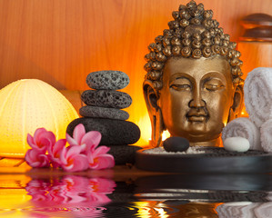 bouddha zen, yin yang, massage, soins du corps