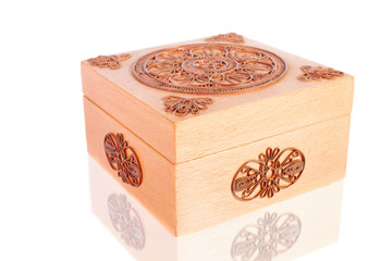 Wooden Box Decorated with Wire