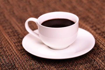 Hot coffee on cup