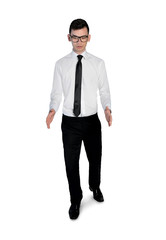 Business man carry something