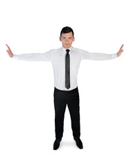 Business man ush side