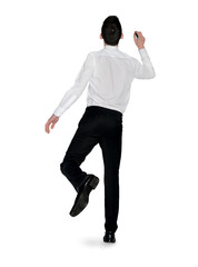 Business man write something