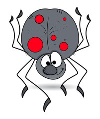 Funny Spider - Halloween Vector Illustration