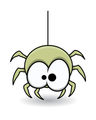 Funny Cute Spider - Halloween Vector Illustration