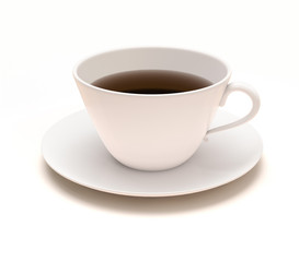 Obraz premium cup of tea on white background