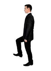 Business man step up