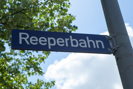 Straßenschild Reeperbahn, Hamburg