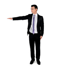 Business man presenting something