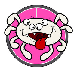Naughty Hungry Spider Tongue Out - Halloween Vector