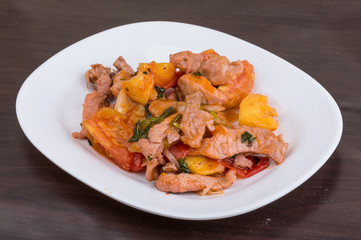 Pork and pineapple salad