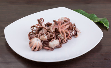 Boiled octopus