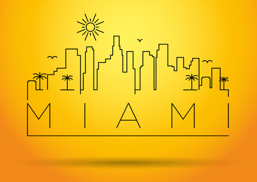 Miami City Line Images – Browse 1,987 Stock Photos, Vectors, and Video