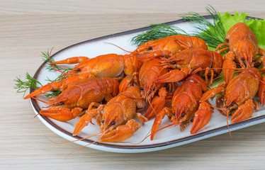Boiled crayfish