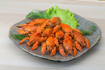 Boiled crayfish