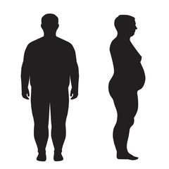 vector fat body, weight loss, overweight silhouette