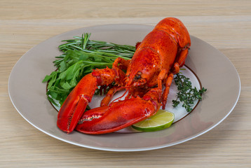 Boiled lobster