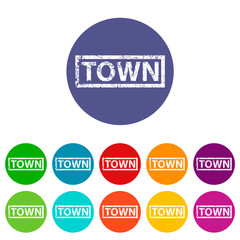 Town flat icon