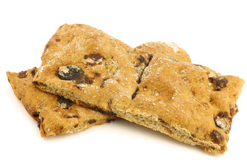 healthy sports cookies on a white background