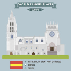 Cathedral of Saint Mary of Burgos - obrazy, fototapety, plakaty