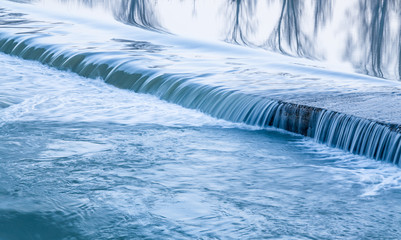 water texture river. Little waterfalls - 78654304