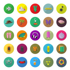 Flat Icons Collection - Isolated On White Background - Vector Illustration, Graphic Design Editable For Your Design