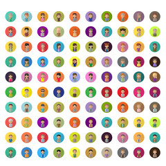 Flat People Icons - Isolated On White Background