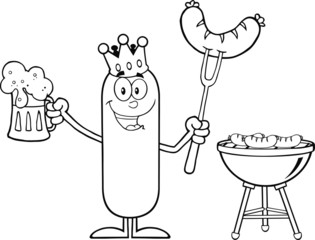 Black And White Happy King Sausage