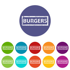 Burgers flat icon