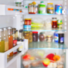 Refrigerator full of food