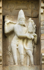 Lord Shiva and Devi Parvati statue at Gangaikunda Temple.