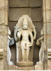 Statue of Lord Vishnu at Gangaikunda Temple in Kundakonam.