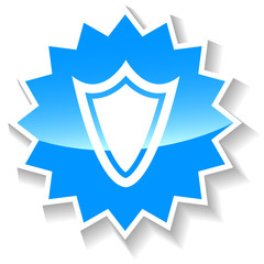 Shield blue icon