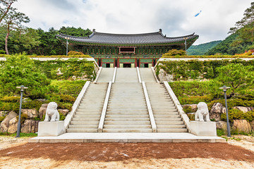 Traditional architecture old building palace in Korea
