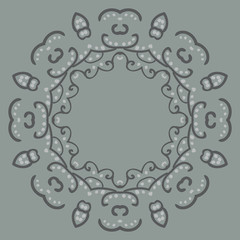 Abstract art color round scrolls ornaments