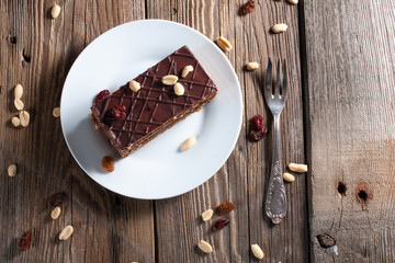 Piece of chocolate cake