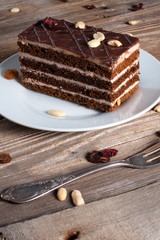 Piece of chocolate cake