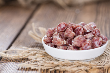 Portion of Mini-Salamis