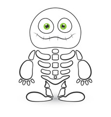 Obraz premium Skeleton Monster Vector