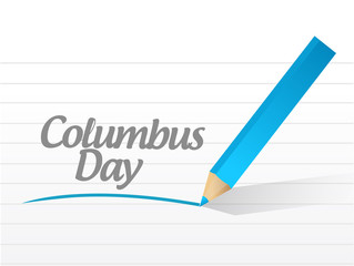 columbus day message sign illustration design