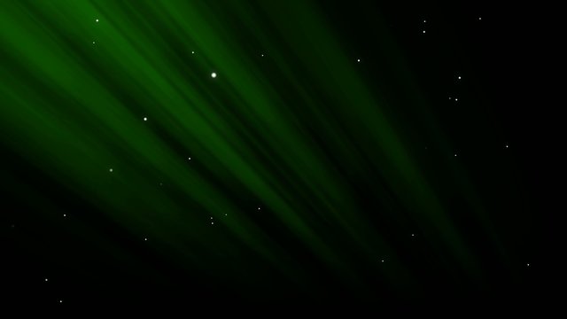 4k green particle and light rays motion background