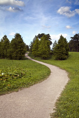 Obraz premium Sandweg in einem Park