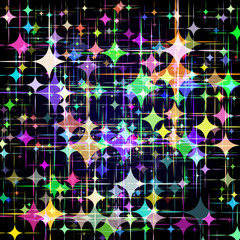 Abstract background with colorful stars. Vector. 1
