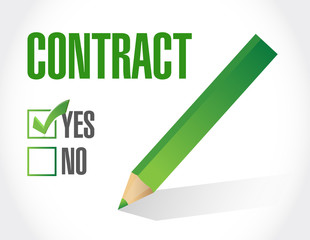 contract approve check mark illustration design