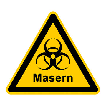 wso142 WarnSchildOrange - Biogefährdung - Masern - g3266