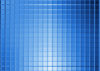 Blue and white mosaic