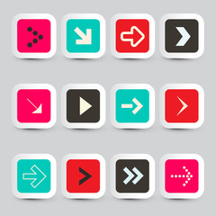 Paper Vector Retro Arrows Set