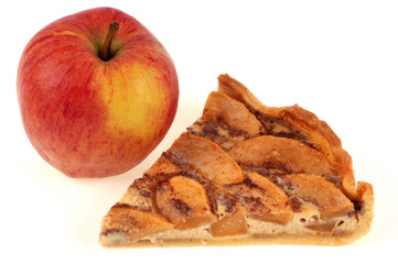 Pomme et part de tarte aux pommes