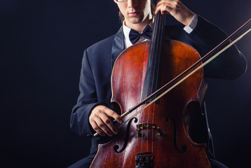 Playing the cello